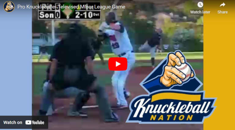 Read more about the article Game Footage: Knuckleball Nation Founder Chris Nowlin’s Minor League Start